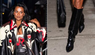 Simone Ashley wore a pair of Paris Texas Jane Buckle Boots while celebrating her birthday in SoHo on Sunday night.