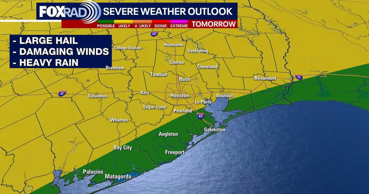 Houston weather: Strong, severe storms possible this weekend, FOX 26 Storm Alert in effect
