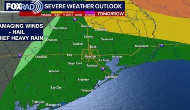 Houston weather: Slightly severe storm chances Sunday night