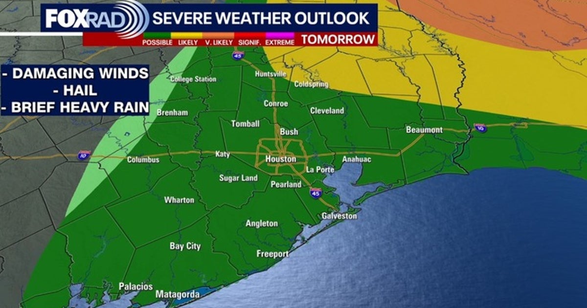 Houston weather: Slightly severe storm chances Sunday night