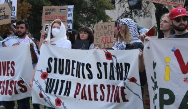 Students stand in solidarity with Palestine in Dallas, joining thousands of students across college campuses doing the same.