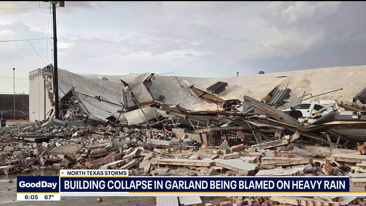Building collapse in Garland being blamed on heavy rain
