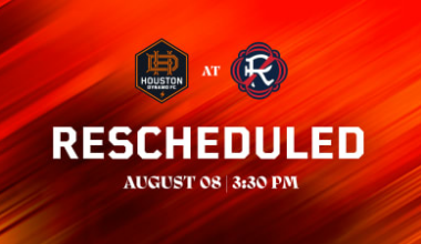 Schedule Update: Road Match vs. New England Revolution Rescheduled for August 8th