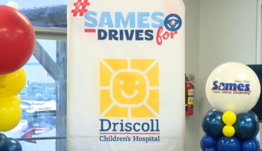 Sames Ford donates to Driscoll Children's Hospital for test drives