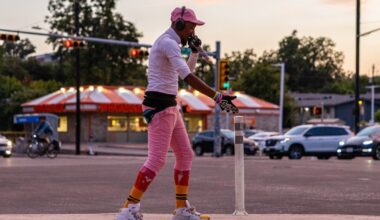Who’s the man dancing at Barton Springs Road and South First?