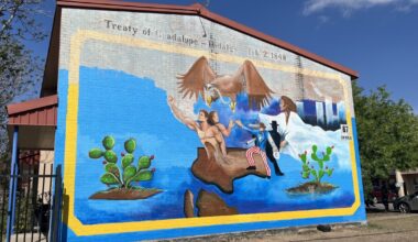 The mural of the Treaty of Guadalupe Hidalgo on San Antonio's West Side is being restored this week