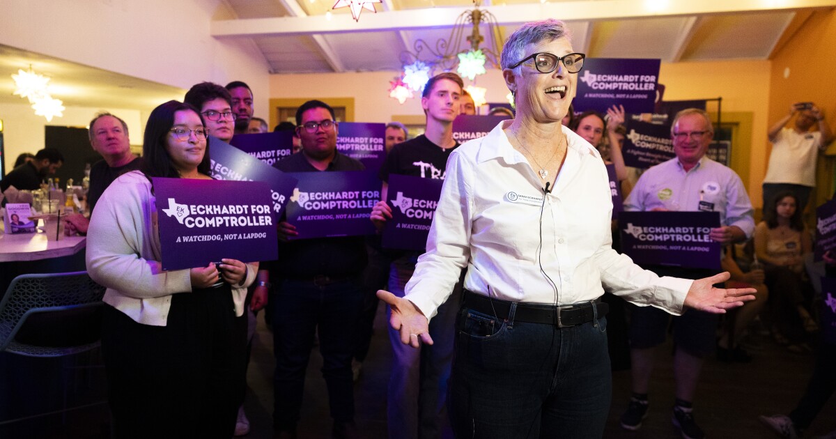 Austin Democrats Goodwin, Eckhardt lead in race for lieutenant governor and state comptroller