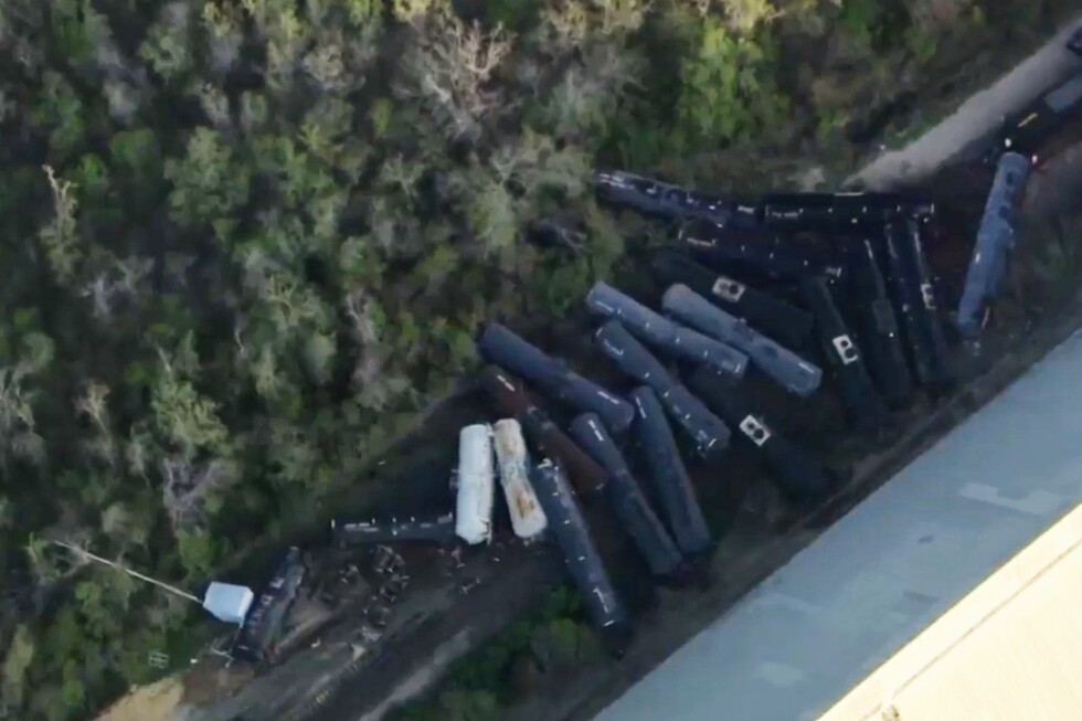 Union Pacific train derails in Texas town, causes ethanol leak