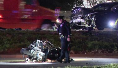 Dallas police search for driver who struck motorcycle officer on I-35E