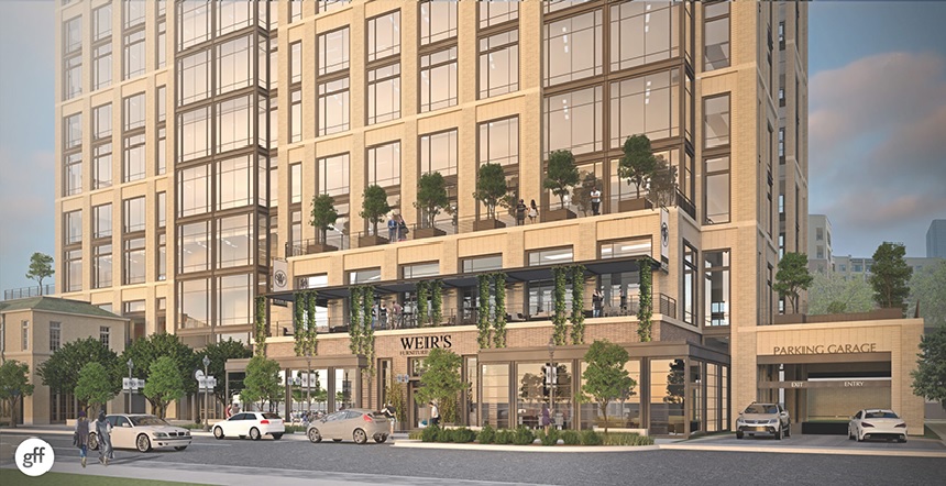 weirs - rending of new store