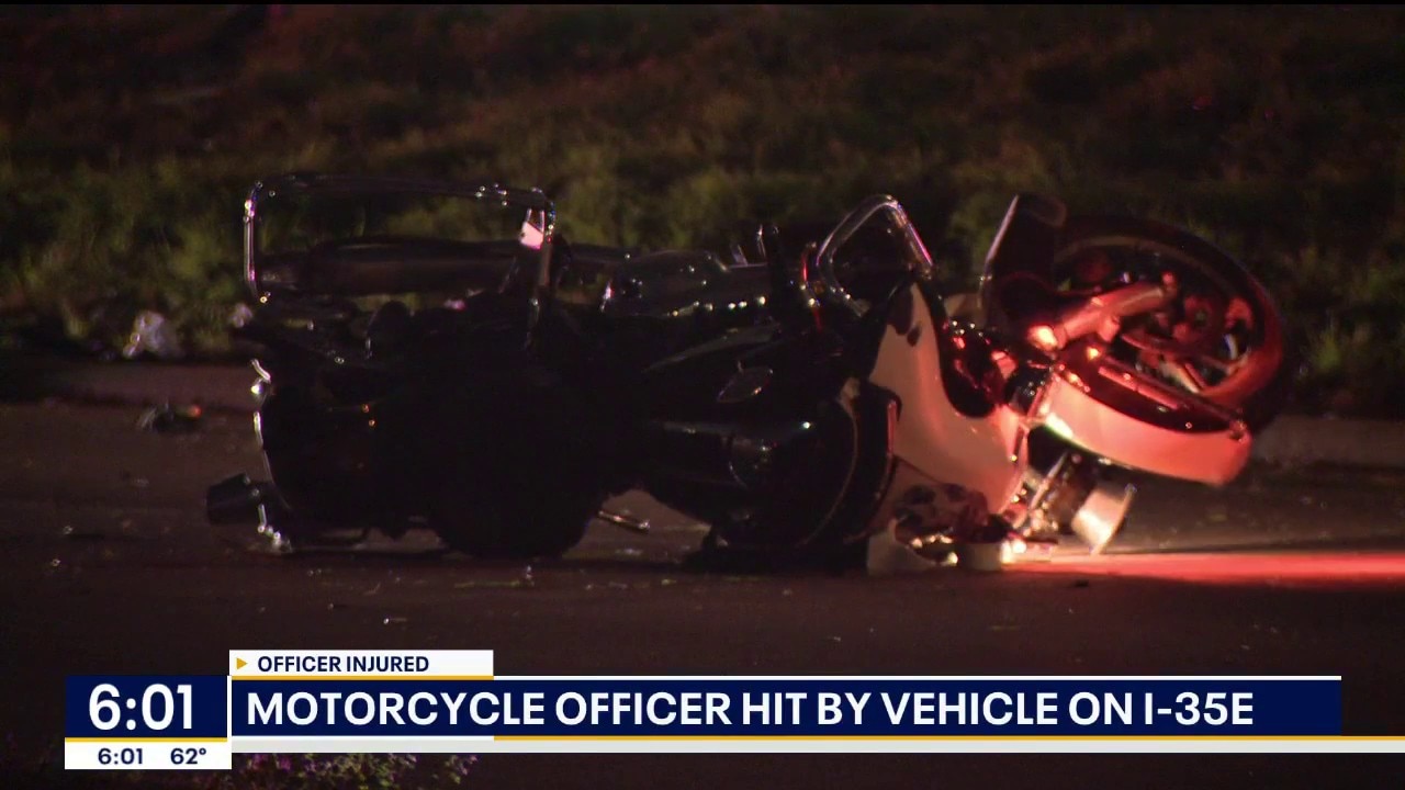 Dallas motorcycle officer hospitalized after hit-and-run