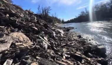 Large illegal trash dump found flowing into Trinity River in Dallas