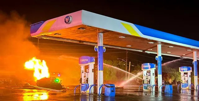 The truck driver was seriously injured following the crash on April 5.Credit: Craig Trojacek/Fort Worth Fire Dept.