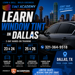Learn Window Tint in Dallas–Fort Worth with Tint Academy x Scorpion Film -- Tint Academy - Texas