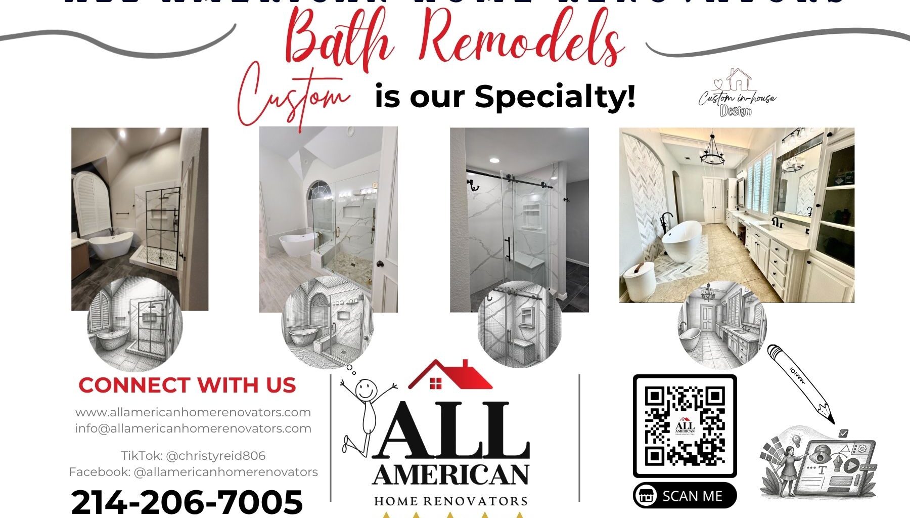All American Home Renovators Announces Exclusive Discounts on Custom Bathroom Remodels in the Dallas Fort Worth Metroplex -- All American Home Renovators