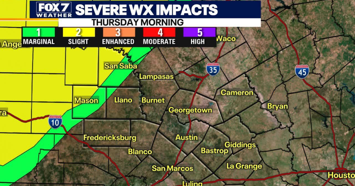 Potential severe storms overnight, early Thursday