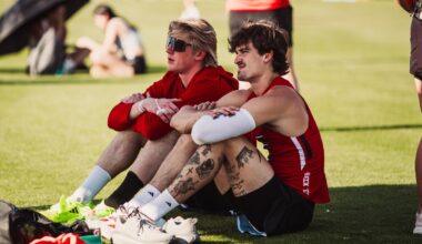 Vanessa Balde sprinting to the finish in the 400m hurdles race