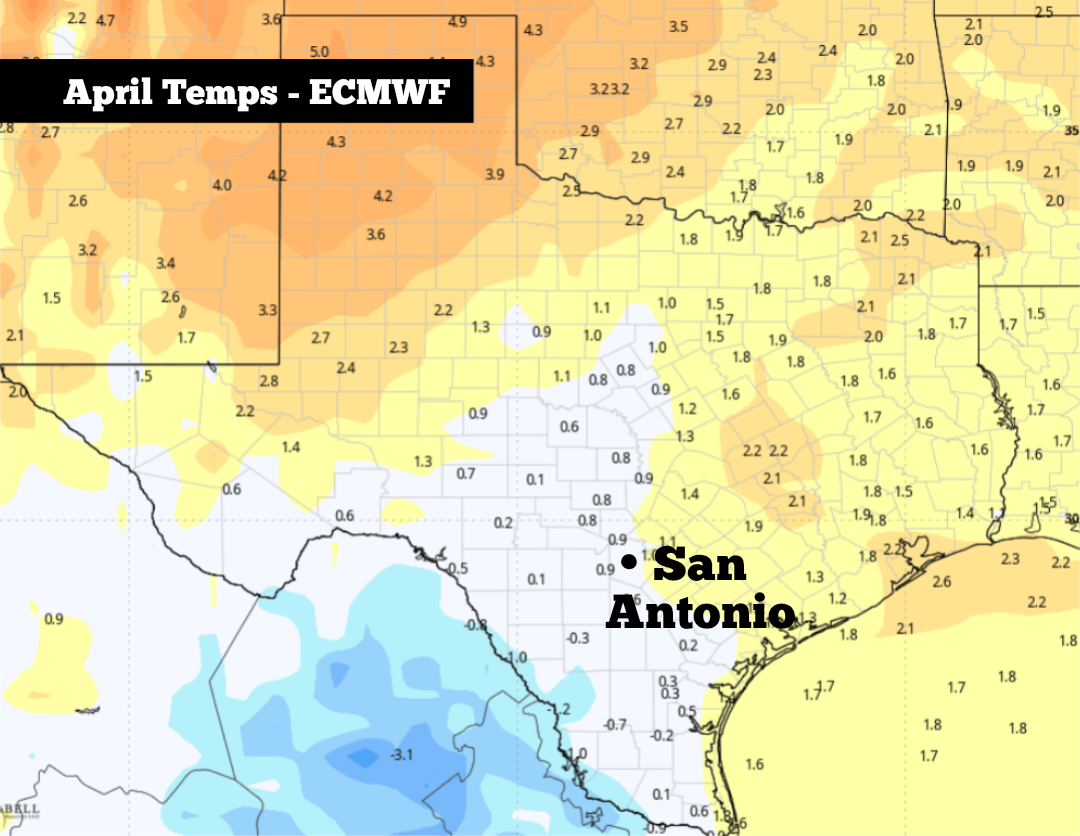 After record-warm March in Texas, here’s what’s coming in April