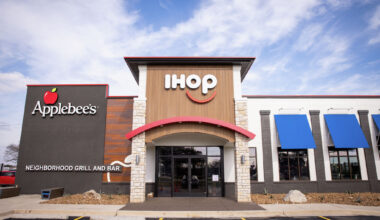Shown is the very first hybrid IHOP/Applebee's restaurant to open in the United States in February 2025. The restaurant is located in Seguin.