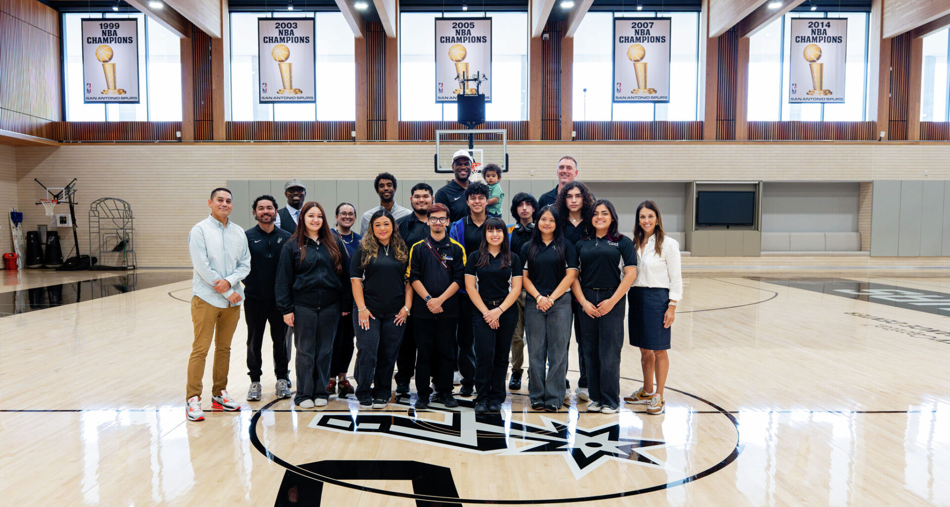 David Robinson Fellowship tour Spurs practice facility in San Antonio
