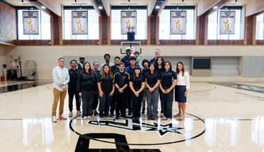 David Robinson Fellowship tour Spurs practice facility in San Antonio