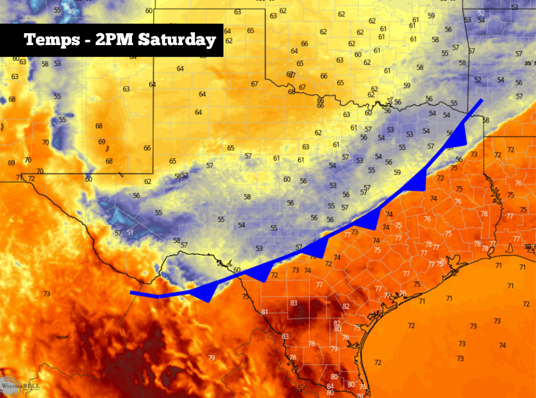 Weekend cold front aims for South Texas. Here's when it arrives.