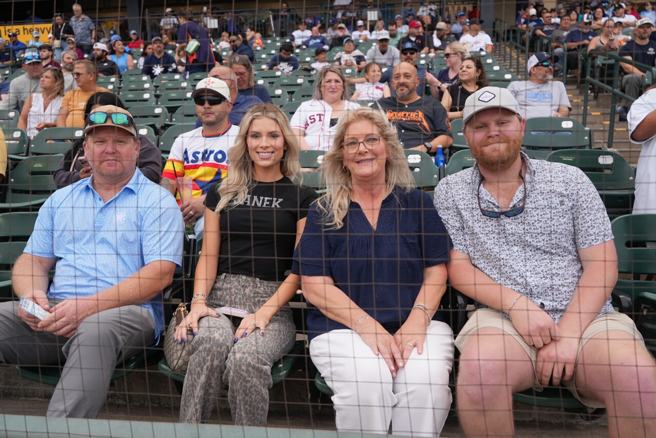 Walker Janek's family at Hooks season opener
