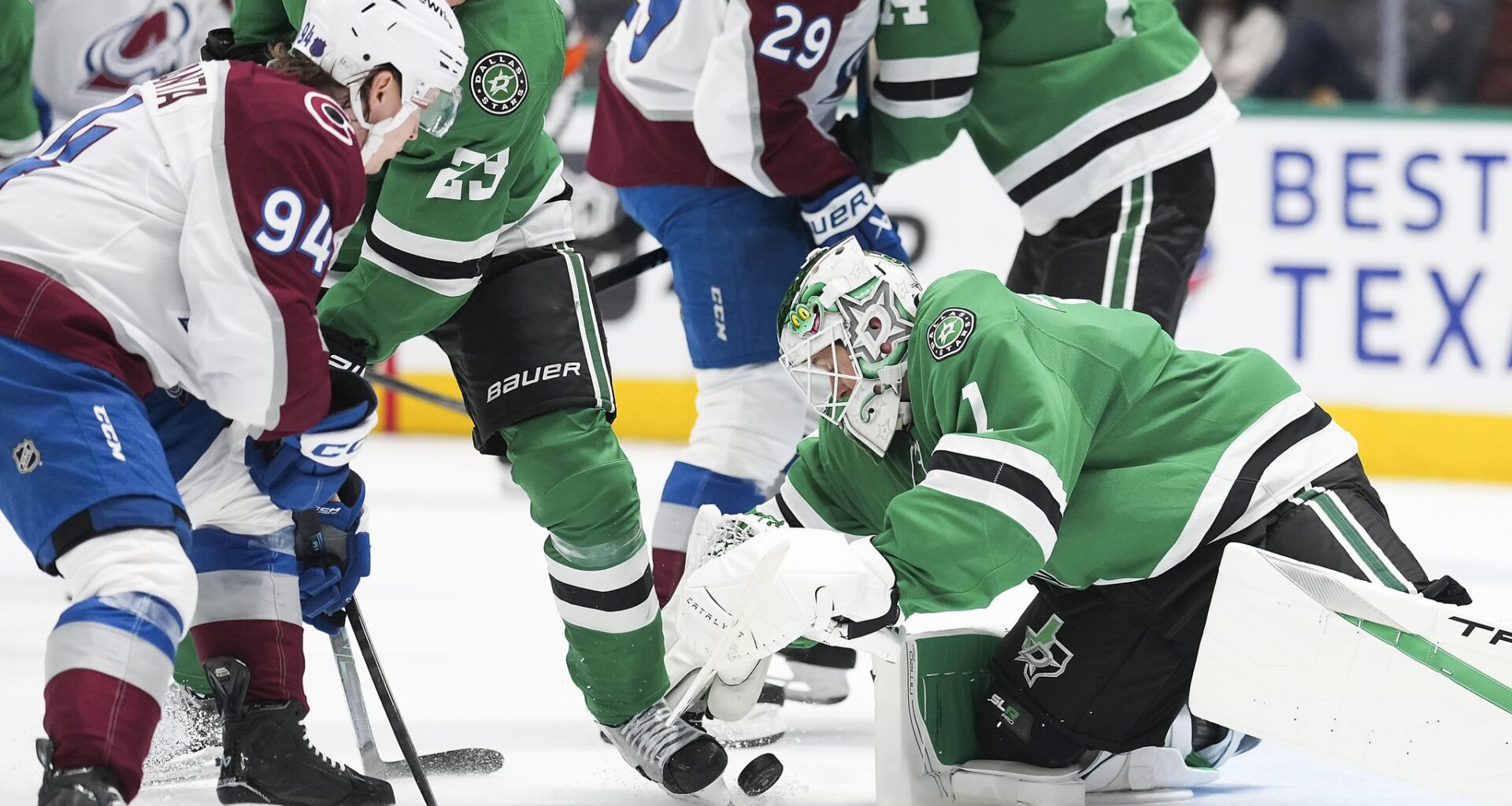 Forney players celebrate after defeating Southlake Carroll in a Class 6A Division II state semifinal game at Mesquite Memorial Stadium on Saturday, April 4, 2026, in Mesquite. Forney defeated Southlake Carroll 1-0.
