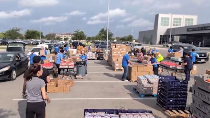 San Antonio Food Bank, Boeing serve 600+ families at third distribution event ahead of Easter