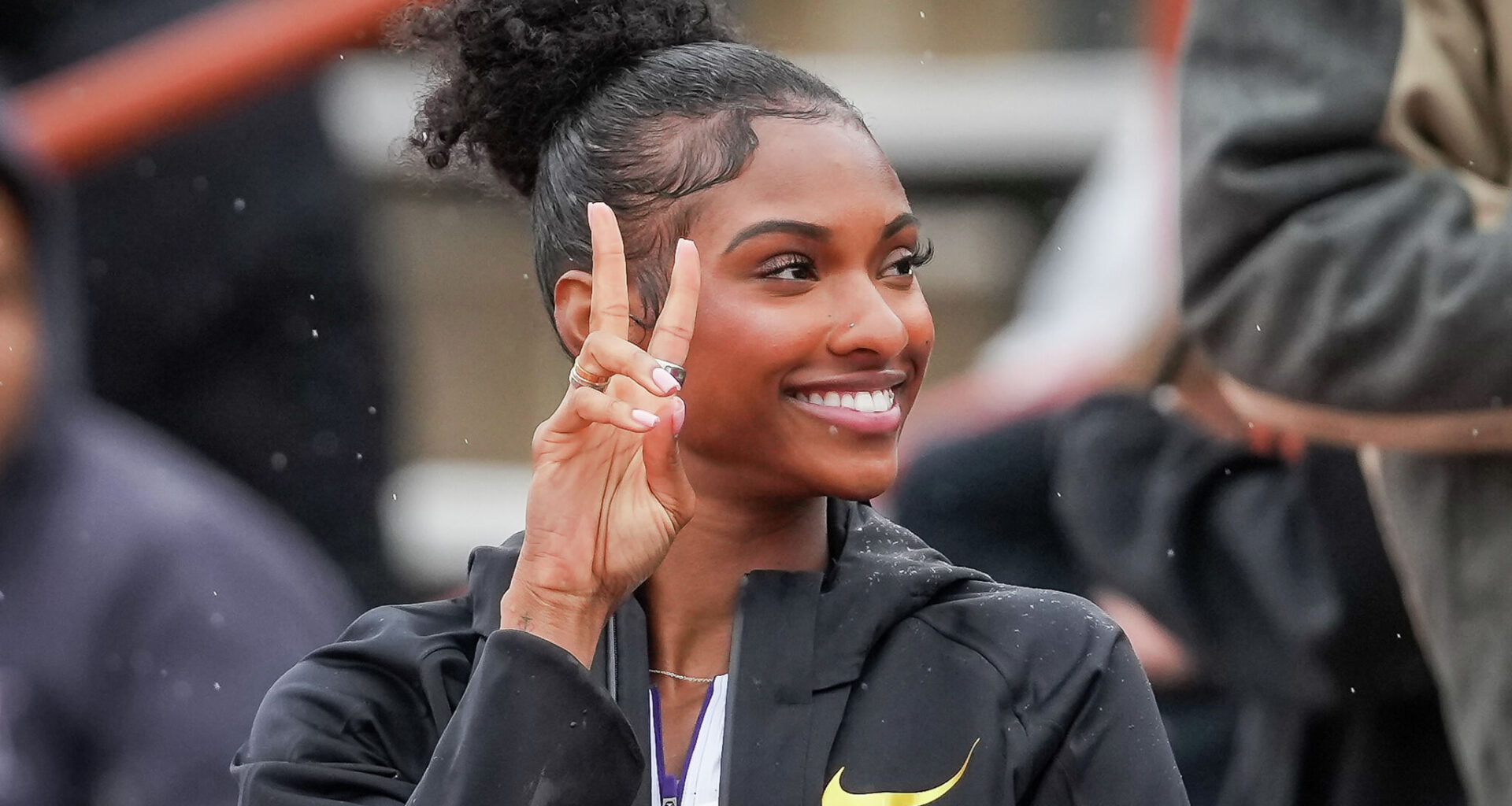 Olympians Masai Russell and Gabby Thomas win
