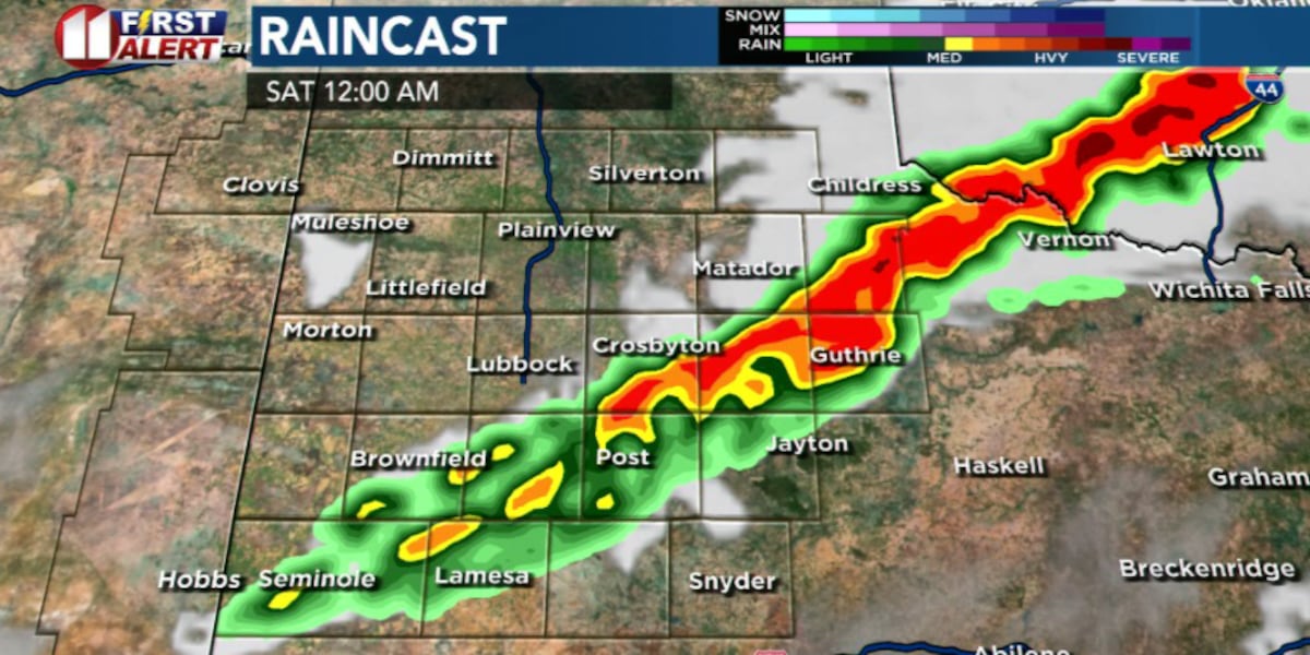 Scattered showers Friday morning, severe storms possible late tonight