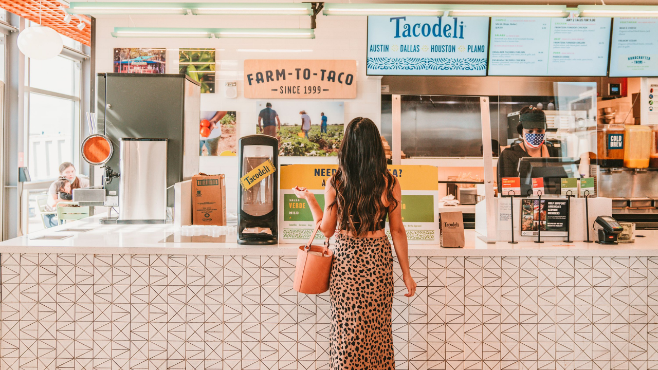 Beloved Austin Tex-Mex restaurant Tacodeli serves up breakfast tacos, chips and salsa and burrito bowls at the Austin-Bergstrom International Airport.