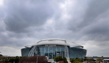 Attendees offer their respect to a makeshift memorial for late Athena Strand after a memorial service at First Baptist Church of Cottondale in Paradise, Texas, on Tuesday, Dec. 6, 2022.