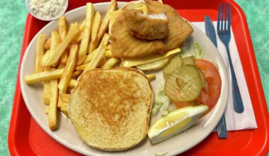 Fried fish sandwich from The Lighthouse Seafood.