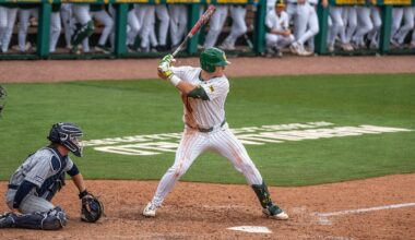 Ethan Calder pitching against BYU 2026