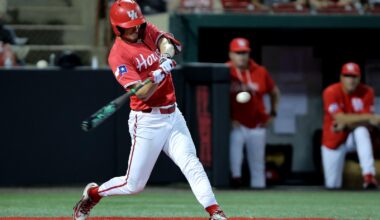 Paul Schmitz pitches at Texas Tech