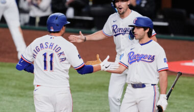 Higashioka leads Rangers to breakthrough against Mariners' Kirby