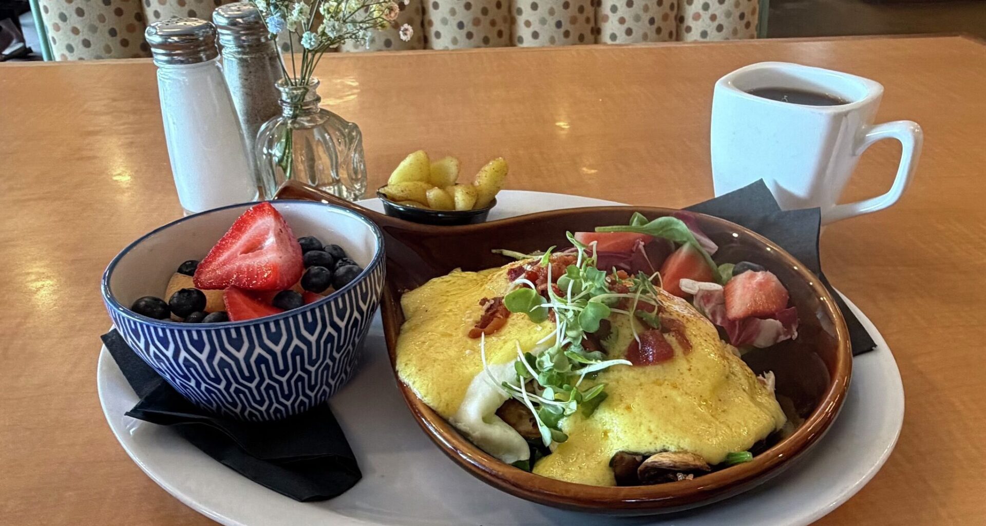 A breakfast skillet from The Breakfast Mill.