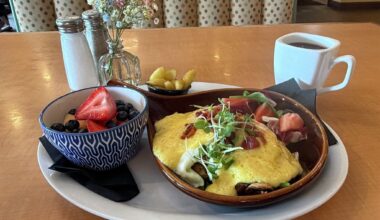 A breakfast skillet from The Breakfast Mill.