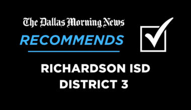 Richardson ISD, District 3, election recommendation