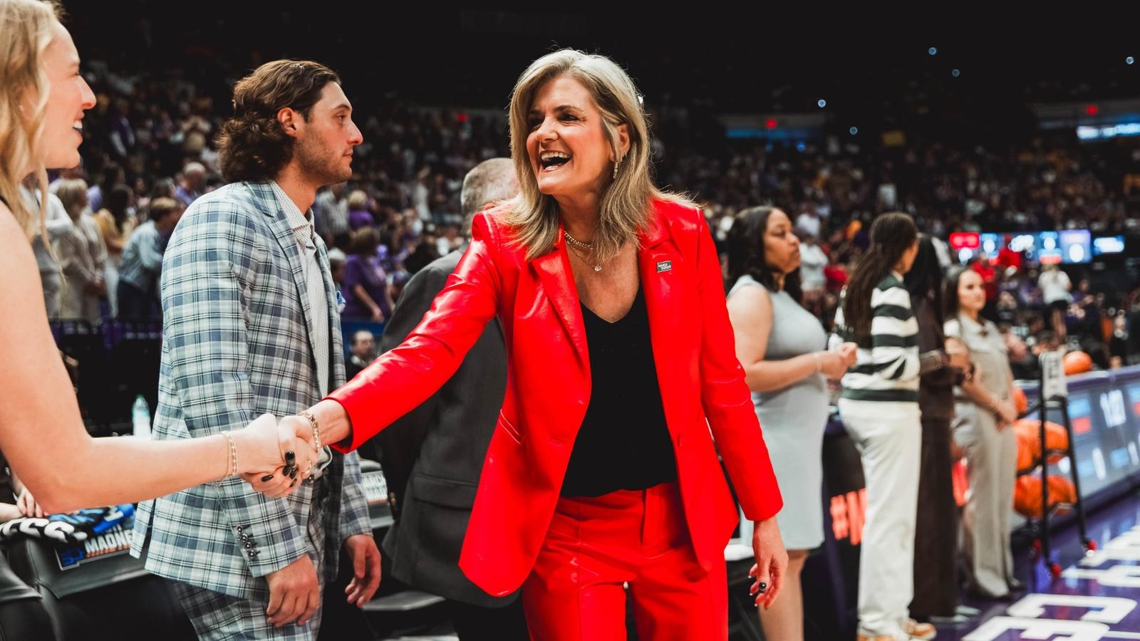Bailey Maupin preparing to shoot the ball. Texas Tech Women's Basketball vs ASU on March 1, 2026 (Photo by Adele Clarke/Texas Tech Athletics)