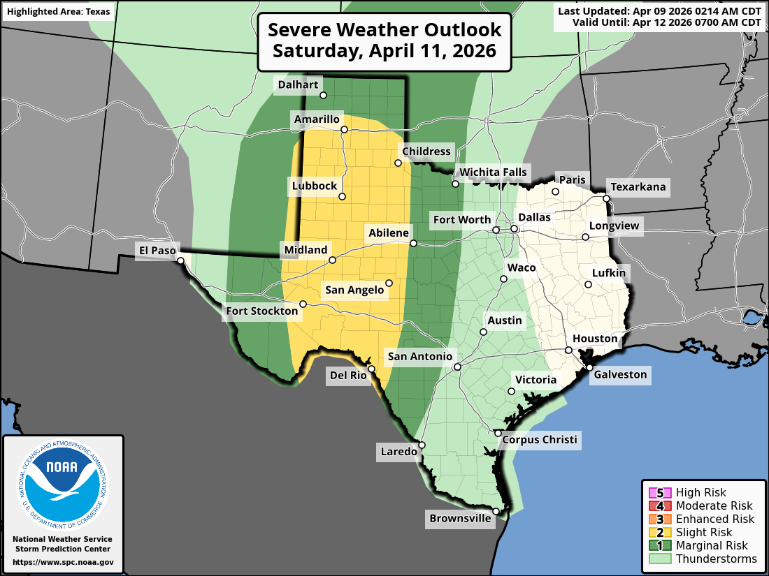 Strong to severe storms likely this weekend across West Texas