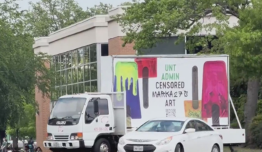 Mobile billboard protests University of North Texas removal of Latino artist's exhibit