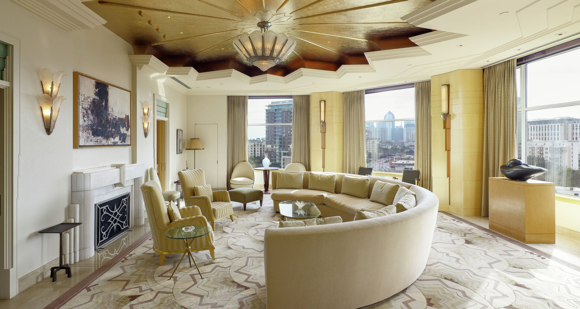 Turtle Creek art deco condo designed to feature art collection