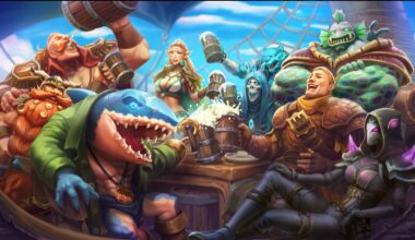 Art from Golden Sails, a pirate-themed multiplayer online battle arena video game from Dallas-based studio Psychedelic Games. 