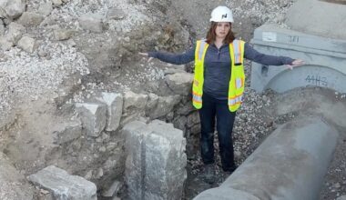 Archaeologists excavate early San Antonio structures near build site