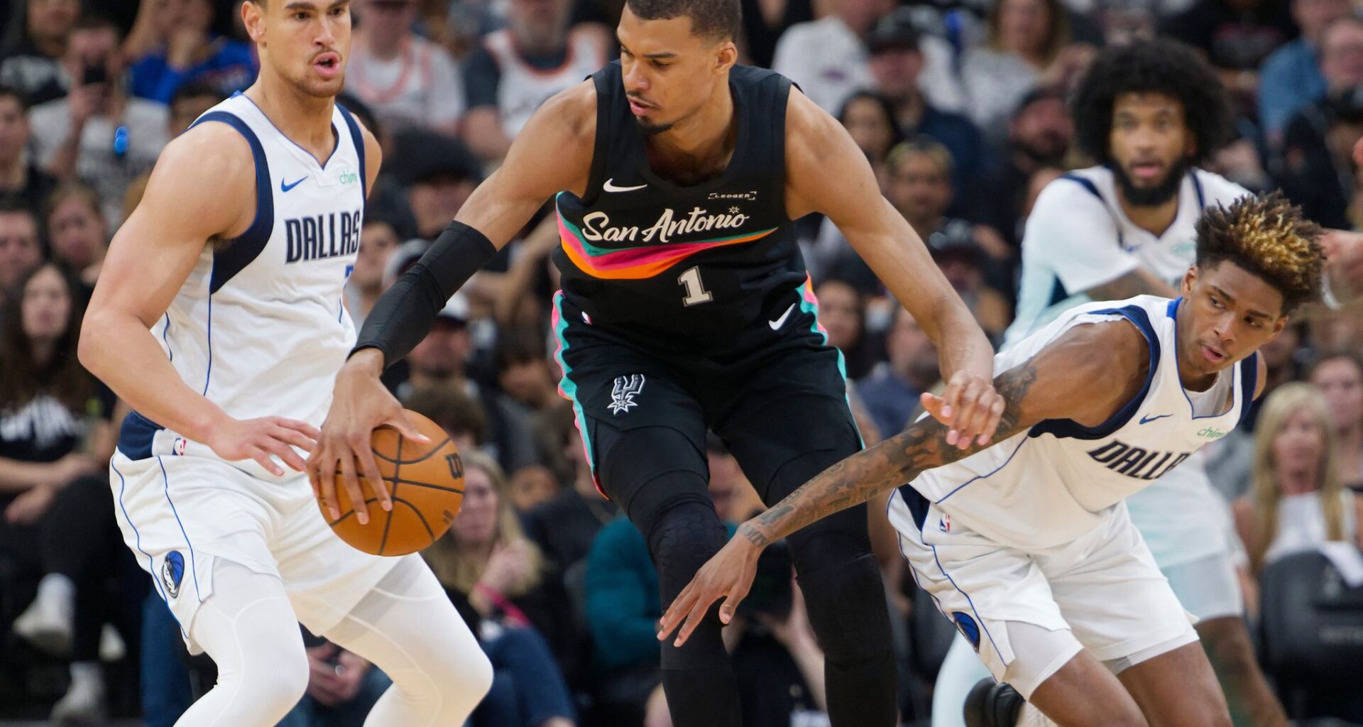 Victor Wembanyama has 40 points, 13 rebounds in 65th game to lead Spurs past Mavericks 139-120