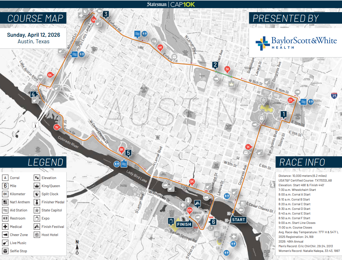 Last-minute Statesman Cap10K 2026 race guide for Austin runners