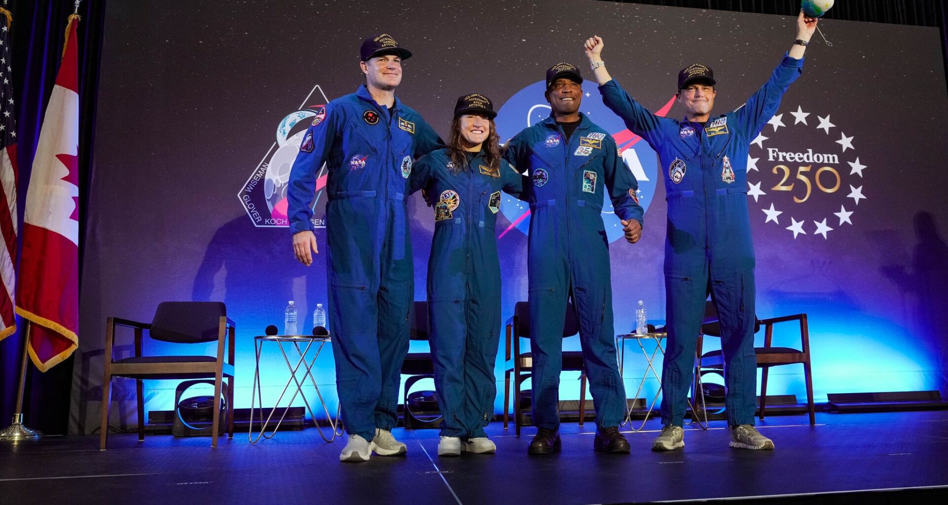 Artemis II astronauts make emotional return to Houston