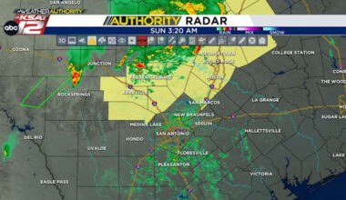 SUNDAY, 3:30 AM Weather Update for San Antonio & Hill Country from Sarah Spivey (4/12/2026)